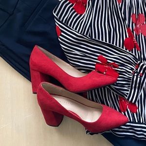 Kelly & Katie Red Heels w/ cushioned footbed, 8